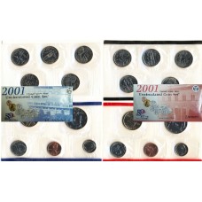 United States Mint UNC coinset 2001 P and D